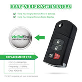 Lots of 5 Remote Car Key Fob Replacement for KPU41788 fits 2005 2006 2007 2008 2009 2010 Mazda 6